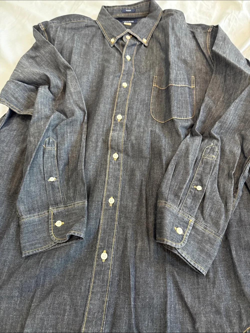 J. Crew Dark Blue Denim Button-Down Shirt
